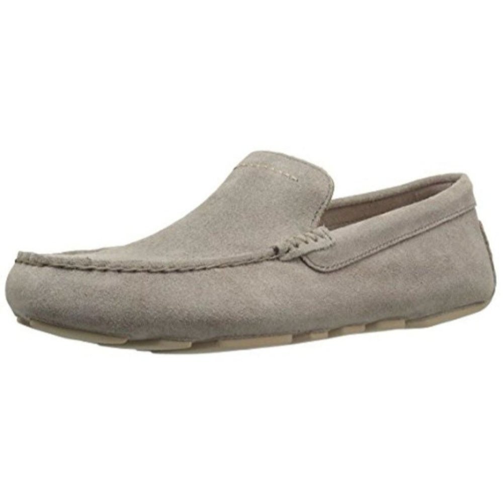 UGG Loafers Leather Suede Moccasins Henrick Gray Slip-ons Gray Mens Size 7 New - Picture 12 of 12